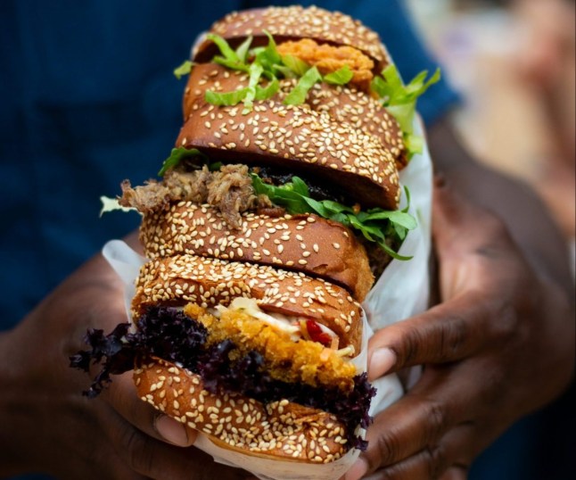 A stack of sandwiches from CRUNCH